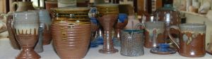 A collection of various pieces of pottery