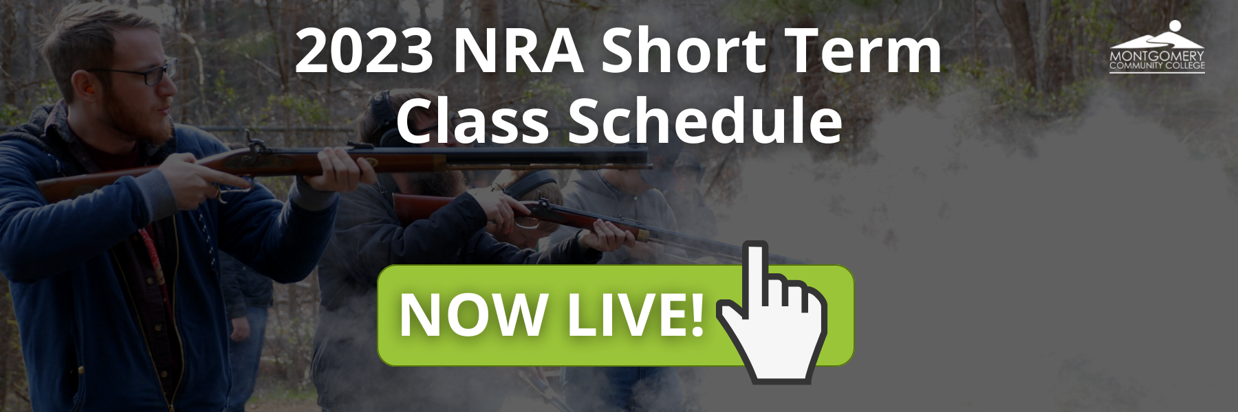 2023 NRA Short Term Class Schedule. Now Live! Students shooting guns in background